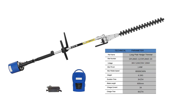 600mm 1KW Telescopische Draadloze de Haagsnoeischaar van het Batterij Lichtgewicht Lange Bereik