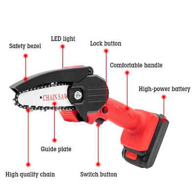 5.0Ah het lithium Ion Brushless Cordless Portable Chain zag 16in het Zelf Scherpen