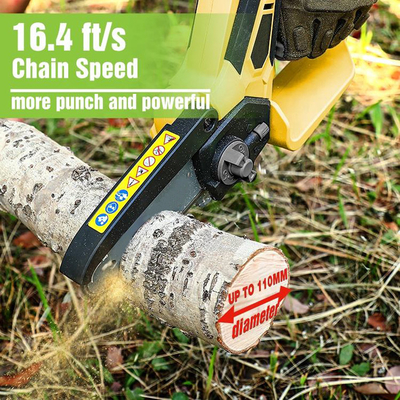 de Draadloze Brushless Draagbare Kettingzaag van 24V 18m/S Navulbaar voor Houten Knipsel
